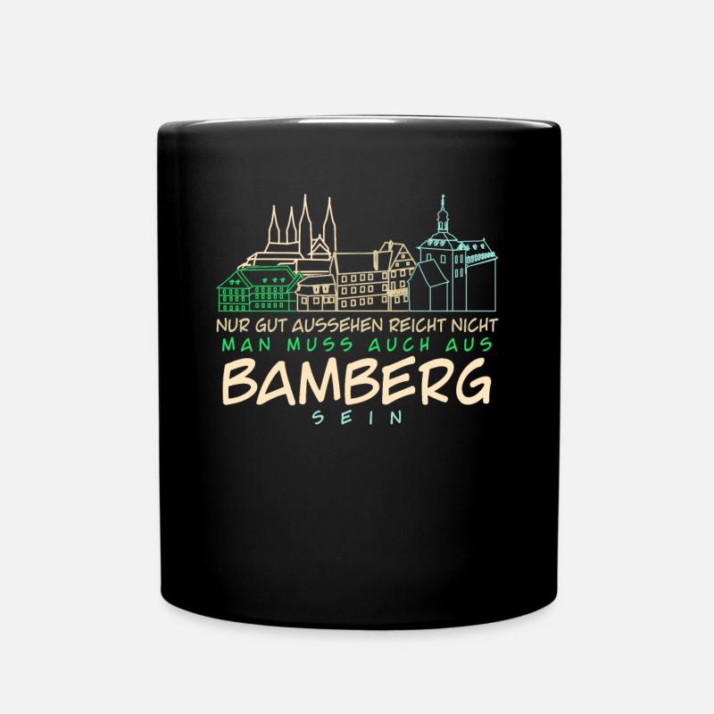 Bamberg Sehenswürdigkeiten Bamberger - Tasse einfarbig - Schwarz
