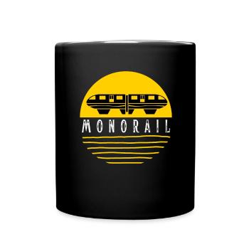 Public Transportation Stand Clear Of - Full Colour Mug - black - Front