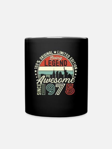 Né en 1975 Cadeau de 47e anniversaire New York - Mug uni - noir
