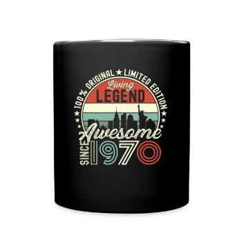 Né en 1970 52ème anniversaire Cadeau New York - Mug uni - noir - Devant