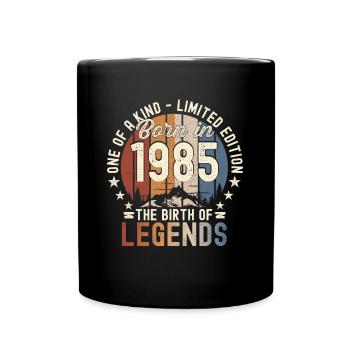 Legendär seit 1985 37. Geburtstag Geschenk Awesome - Tasse einfarbig - Schwarz - Vorne