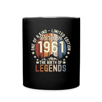 Légendaire depuis 1961 61ème cadeau d’anniversaire Génial - Mug uni - noir - Devant