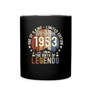 Legendär seit 1953 69. Geburtstag Geschenk Awesome - Tasse einfarbig - Schwarz - Vorne