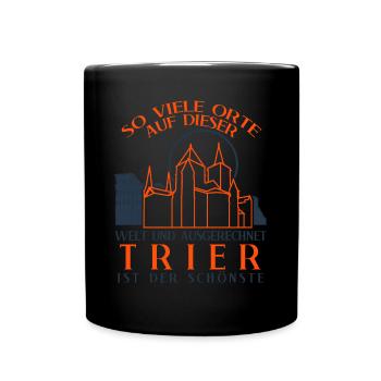 Trier Städtetrip Trierer - Tasse einfarbig - Schwarz - Vorne