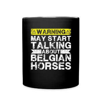 En parlant de cheval belge - Mug uni - noir - Devant