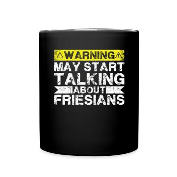 Apropos Friesisch - Tasse einfarbig - Schwarz - Vorne