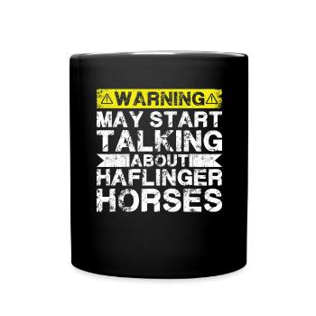 Talk about Haflinger Horse - Full Colour Mug - black - Front