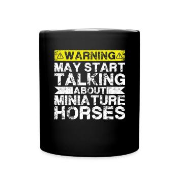 Talk about miniature horse - Full Colour Mug - black - Front