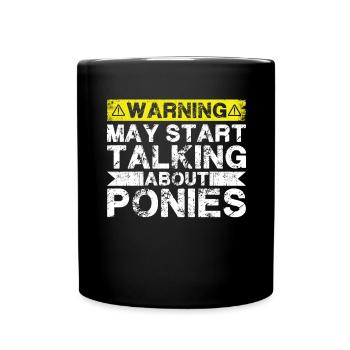 En parlant de poneys - Mug uni - noir - Devant