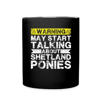 Parlez des poneys Shetland - Mug uni - noir - Devant
