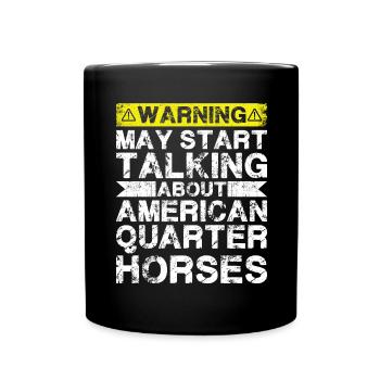 Speaking of American Quarter Horse - Full Colour Mug - black - Front