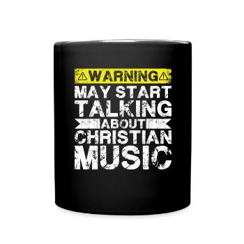 Über Christliche Musik Sprechen - Tasse einfarbig - Schwarz - Vorne