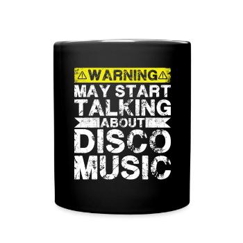 Über Disco -Musik Sprechen - Tasse einfarbig - Schwarz - Vorne