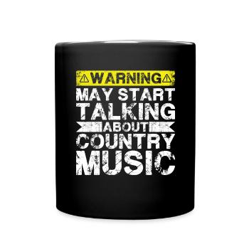 Apropos Country-Musik - Tasse einfarbig - Schwarz - Vorne