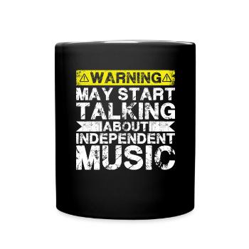 Speaking of independent music - Full Colour Mug - black - Front