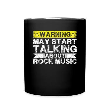 Talking about rock music - Full Colour Mug - black - Front