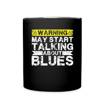 Apropos Blues-Musik - Tasse einfarbig - Schwarz - Vorne