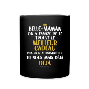 Belle maman le cadeau des enfants - Mug uni - noir - Devant