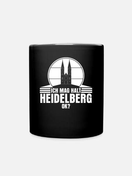 Heidelberger Ich mag Heidelberg - Tasse einfarbig - Schwarz