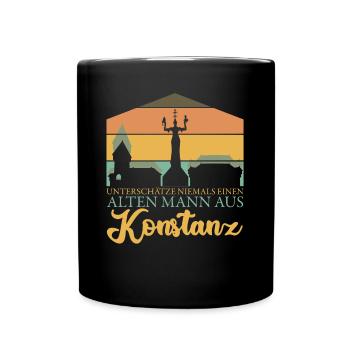 Konstanz Urlaub Bodensee Konstanzer - Tasse einfarbig - Schwarz - Vorne