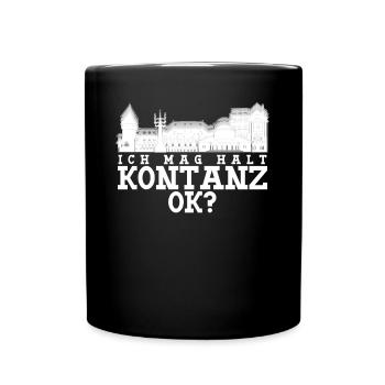 Bodensee Ich mag Konstanz Konstanzer - Tasse einfarbig - Schwarz - Vorne