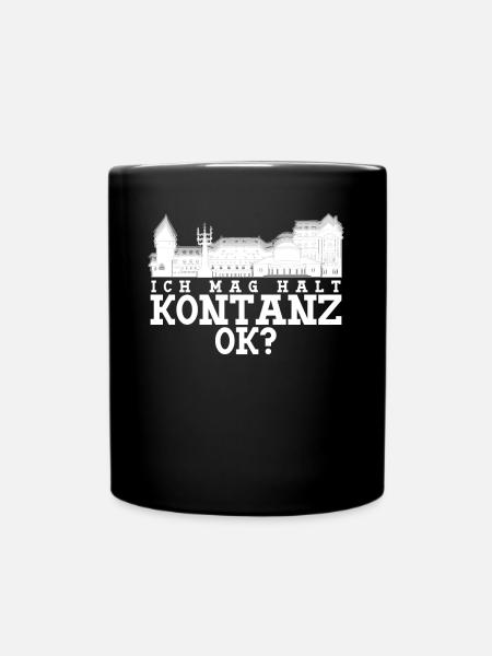 Bodensee Ich mag Konstanz Konstanzer - Tasse einfarbig - Schwarz