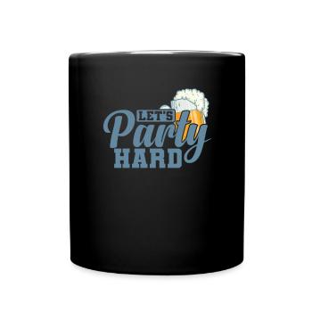 Let's Party Hard Celebrations Dancing Music - Full Colour Mug - black - Front