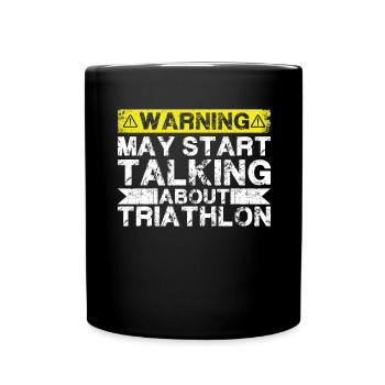 Sprechen Sie Über Triathlon - Tasse einfarbig - Schwarz - Vorne