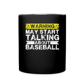 Speaking of baseball - Full Colour Mug - black - Front