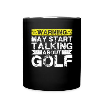 Talk about golf - Full Colour Mug - black - Front