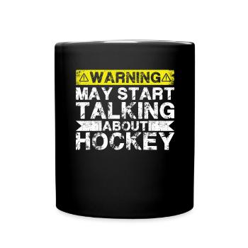 Apropos Eishockey - Tasse einfarbig - Schwarz - Vorne