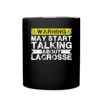 Über Lacrosse Sprechen - Tasse einfarbig - Schwarz - Vorne