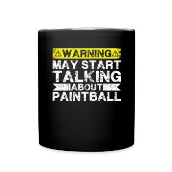 Apropos Paintball - Tasse einfarbig - Schwarz - Vorne