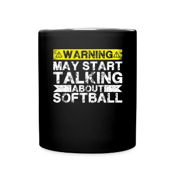 Talk about softball - Full Colour Mug - black - Front