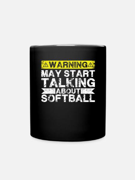 Über Softball Sprechen - Tasse einfarbig - Schwarz
