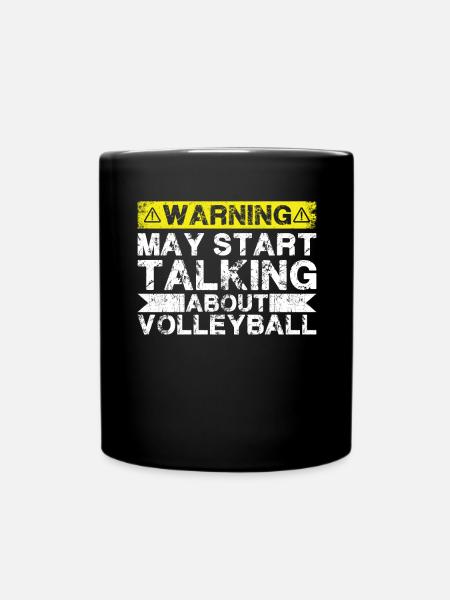 Über Volleyball Sprechen - Tasse einfarbig - Schwarz
