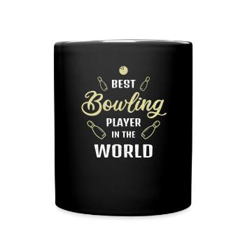 Best Bowler in the World Bowling Saying Gift - Full Colour Mug - black - Front