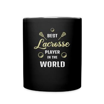Bester Lacrosse-Spieler der Welt Lacrosse Geschenk - Tasse einfarbig - Schwarz - Vorne