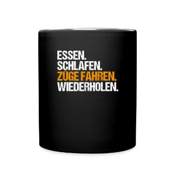 Triebfahrzeugführer Lokführer Train Driver - Tasse einfarbig - Schwarz - Vorne