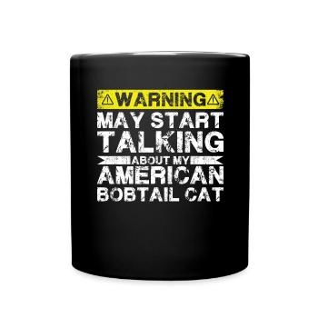 En parlant de Bobtail Cat américain - Mug uni - noir - Devant