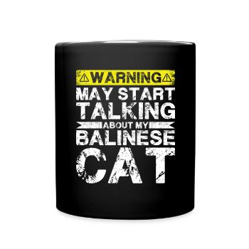 Talk about Balinese cat - Full Colour Mug - black - Front