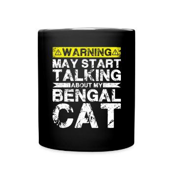 Apropos Bengalkatze - Tasse einfarbig - Schwarz - Vorne