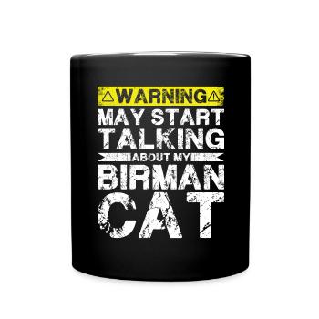 En parlant de chat birman - Mug uni - noir - Devant