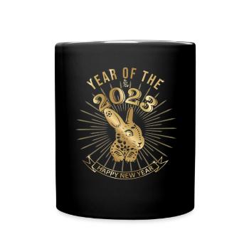 Nouvel An chinois - Année du lapin 2023 - Mug uni - noir - Devant