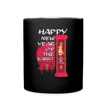 Chinese New Year - Year of the Rabbit 2023 - Full Colour Mug - black - Front