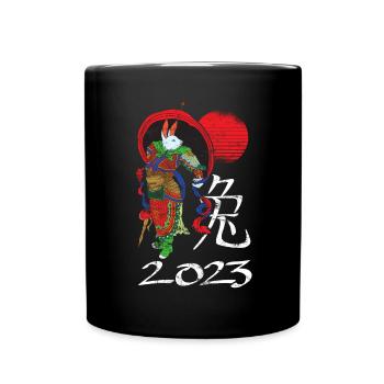 Chinese New Year - Year of the Rabbit 2023 - Full Colour Mug - black - Front