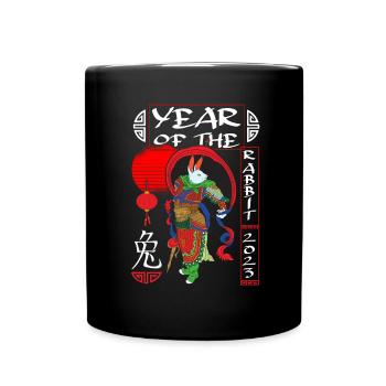 Nouvel An chinois - Année du lapin 2023 - Mug uni - noir - Devant