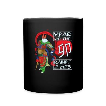 Nouvel An chinois - Année du lapin 2023 - Mug uni - noir - Devant