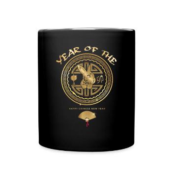 Nouvel An chinois - Année du lapin 2023 - Mug uni - noir - Devant
