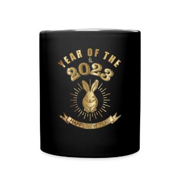Chinese New Year - Year of the Rabbit 2023 - Full Colour Mug - black - Front